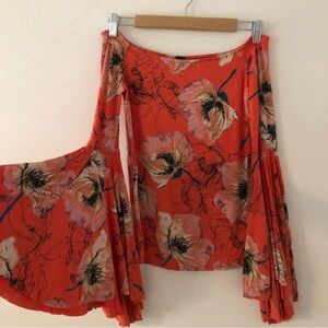 Free people floral off the shoulder top xs
